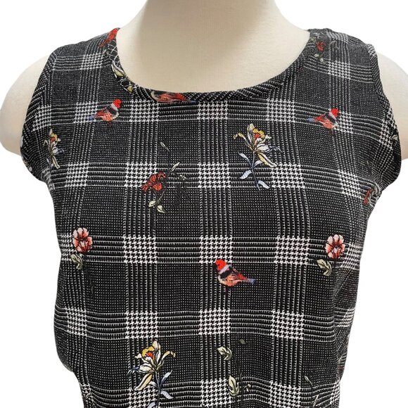 Paolino Sleeveless Plaid Floral Print Jumpsuit with Tie Waist Cottagecore Light - Picture 9 of 11